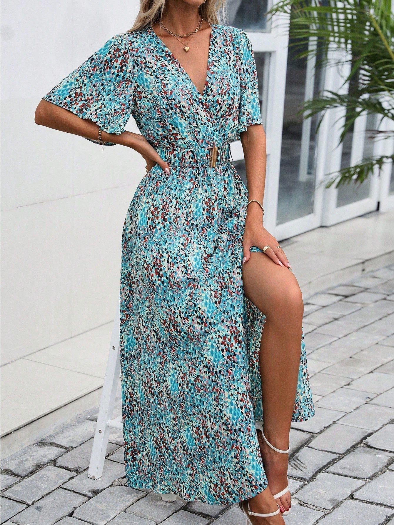 Zephirah - Chic Butterfly Style Woman's Maxi Dress