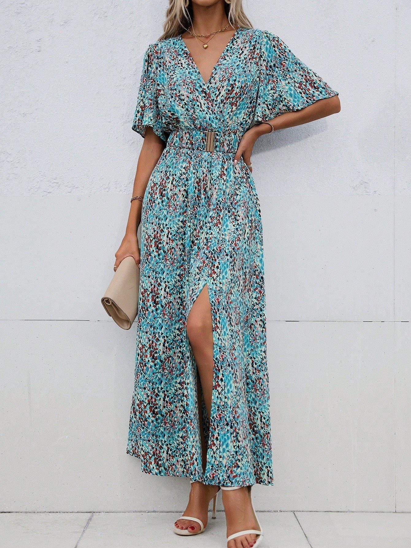 Zephirah - Chic Butterfly Style Woman's Maxi Dress