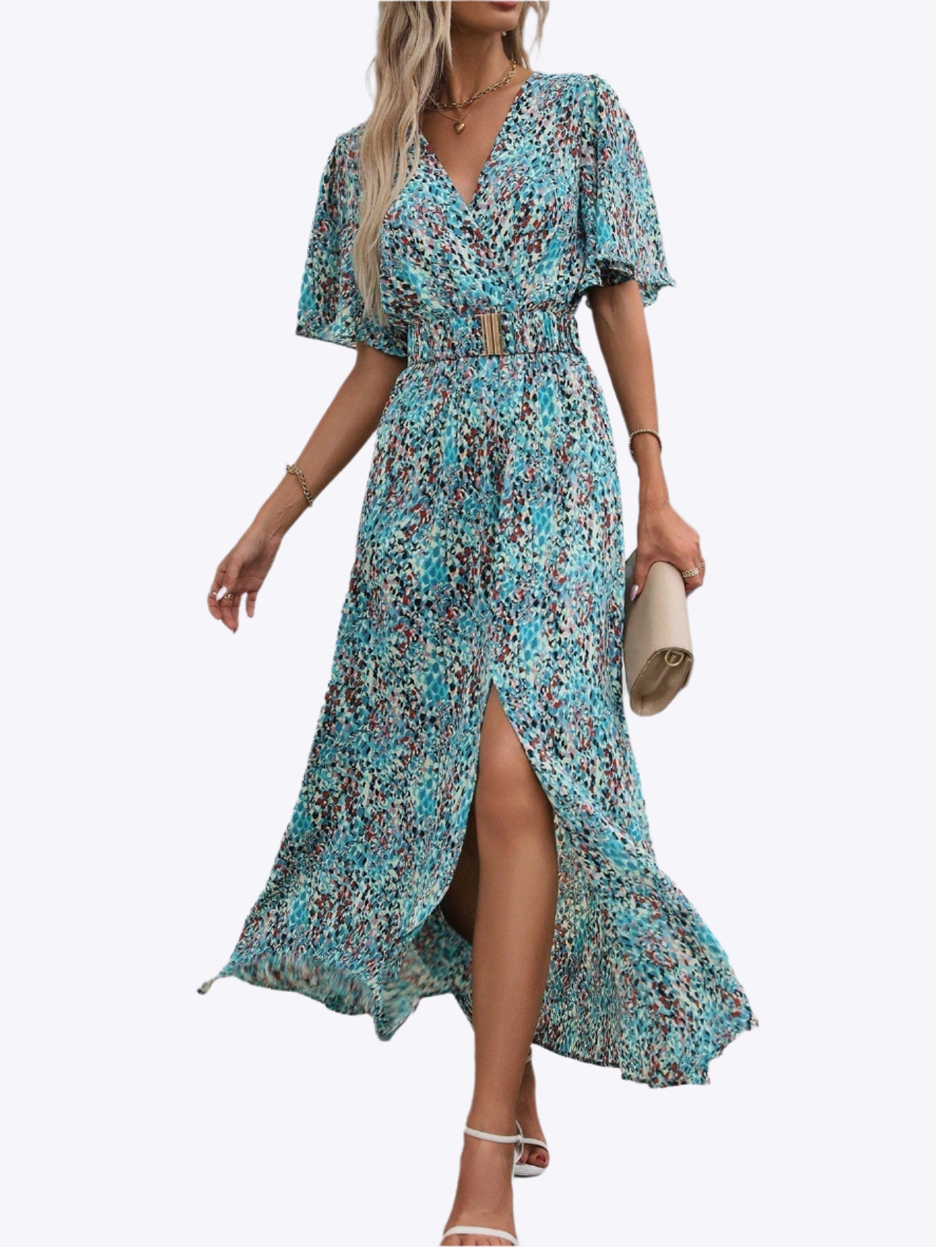 Zephirah - Chic Butterfly Style Woman's Maxi Dress