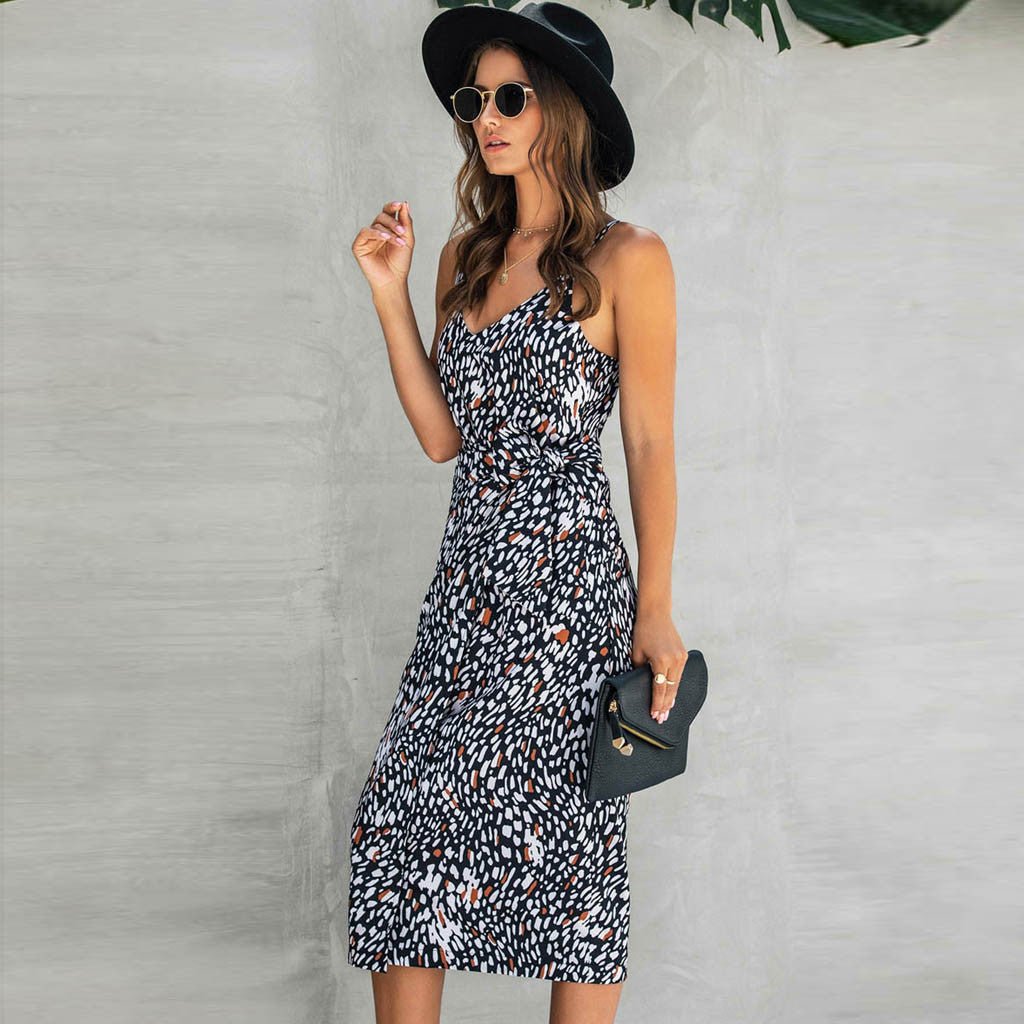 Rosetta - Eye Catching Print Woman's Wrap Dress