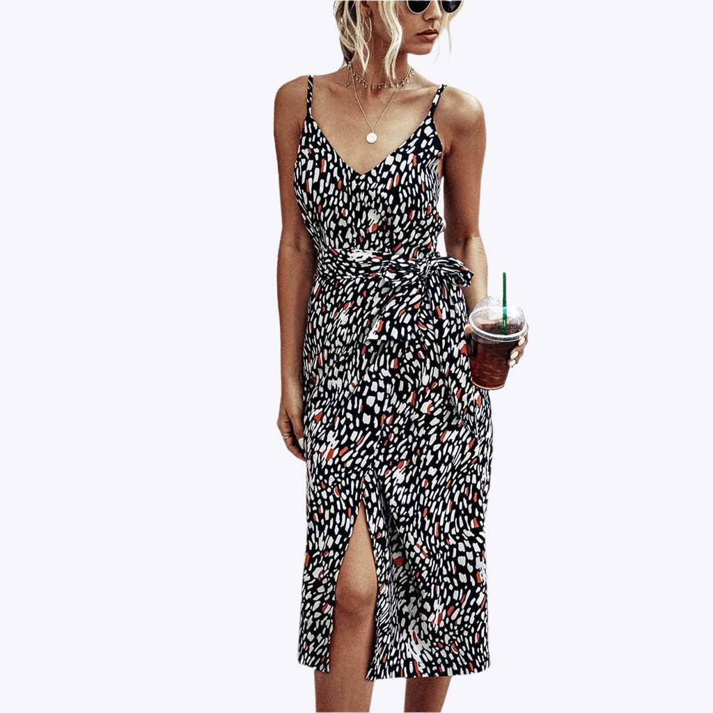 Rosetta - Eye Catching Print Woman's Wrap Dress