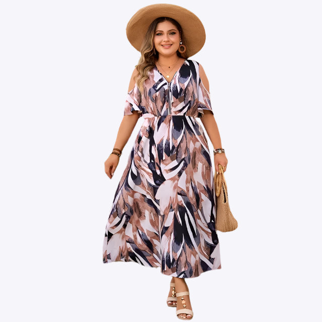 Parisa - Soft Printed Fabric Woman's Maxi Dress