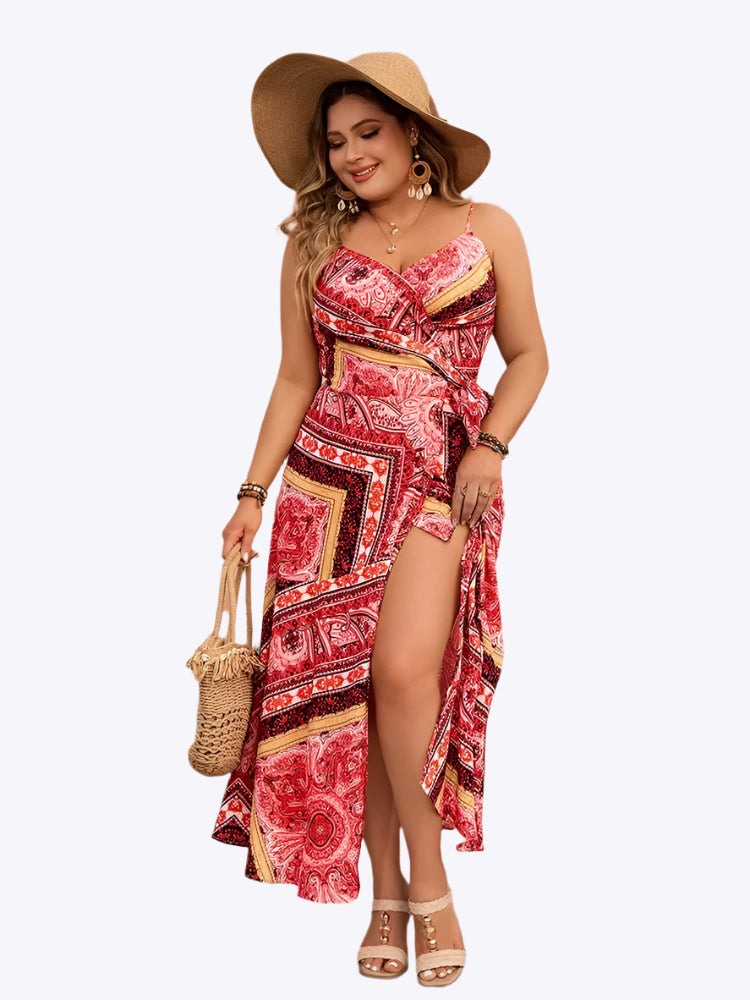 Rayna - Stylish V Neck Wrap Woman's Boho Dress