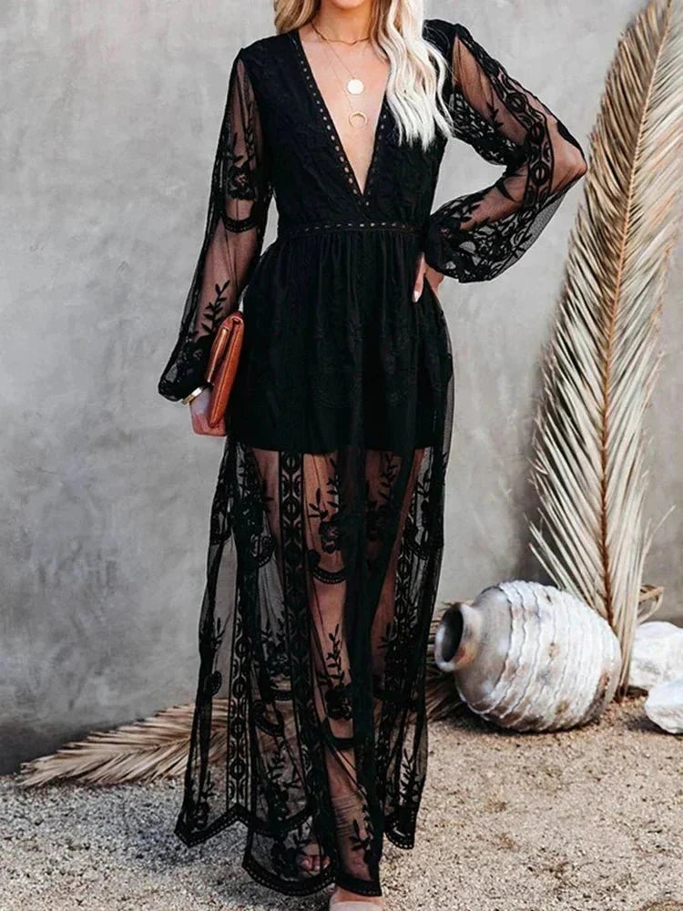 Mabyn - Timeless Bohemian Lace Woman's Maxi Dress Dreamardi